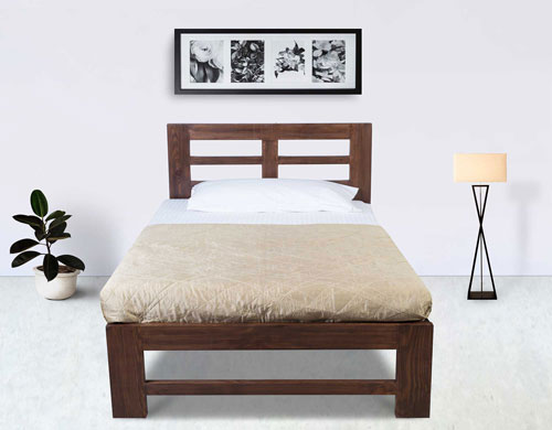 Casse Single Bed With Mattress And Side Table