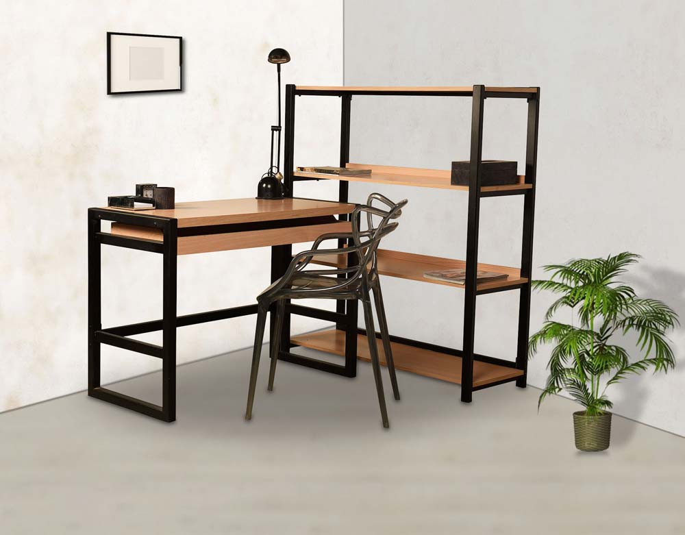 Fior Study Table With Shelves