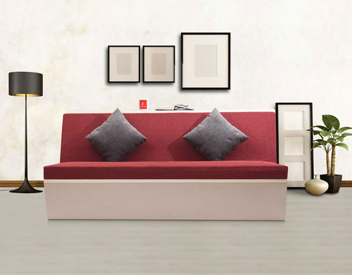 Crimson Retro Sofa