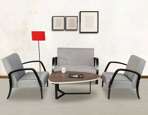 Amber  Sofa Set 2+1+1 (Grey)