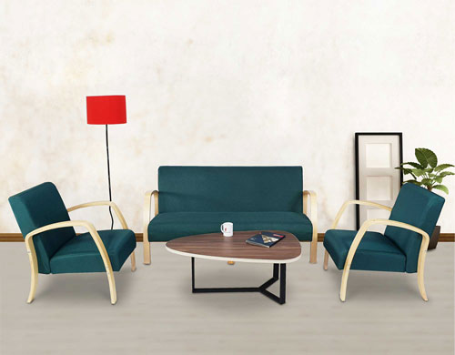 Amber 3+1+1 Sofa Set (Green)
